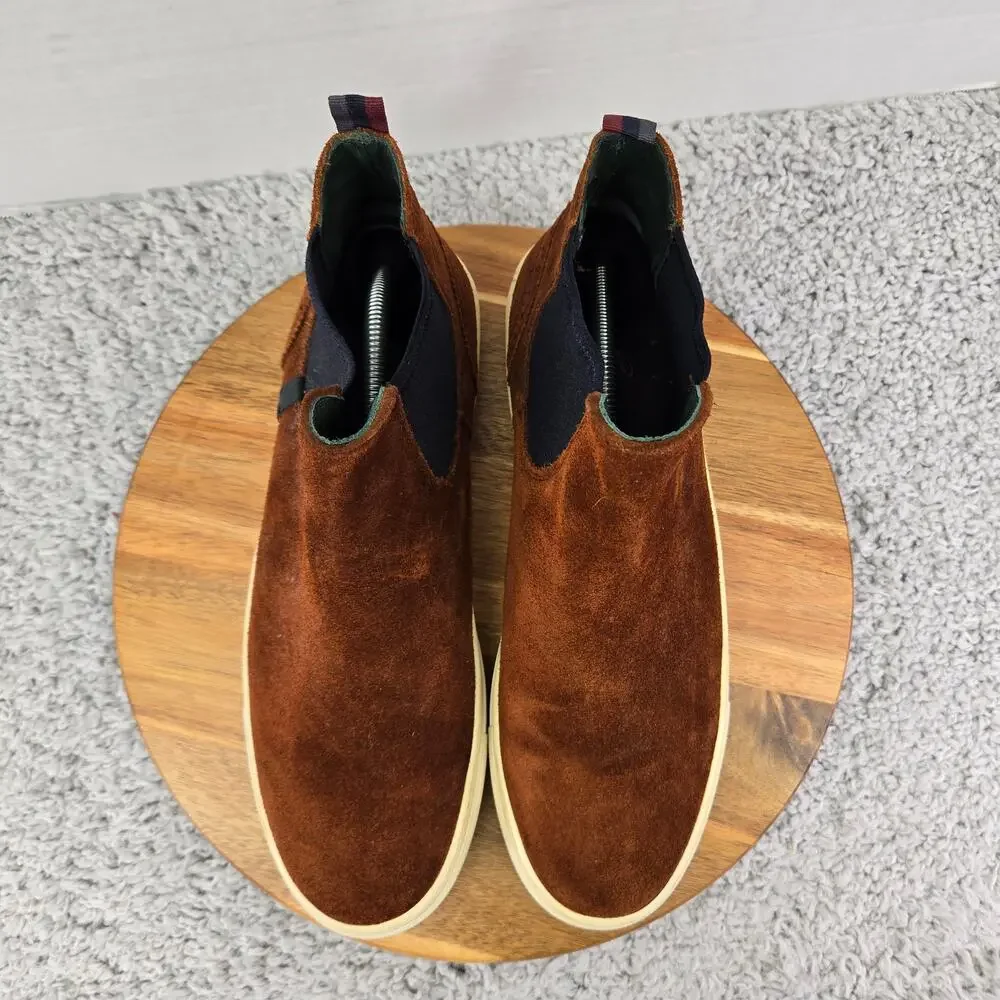 Ted Baker Mens 10 London Lykeen Brown Suede Casual Lifestyle Daily Chelsea Boot